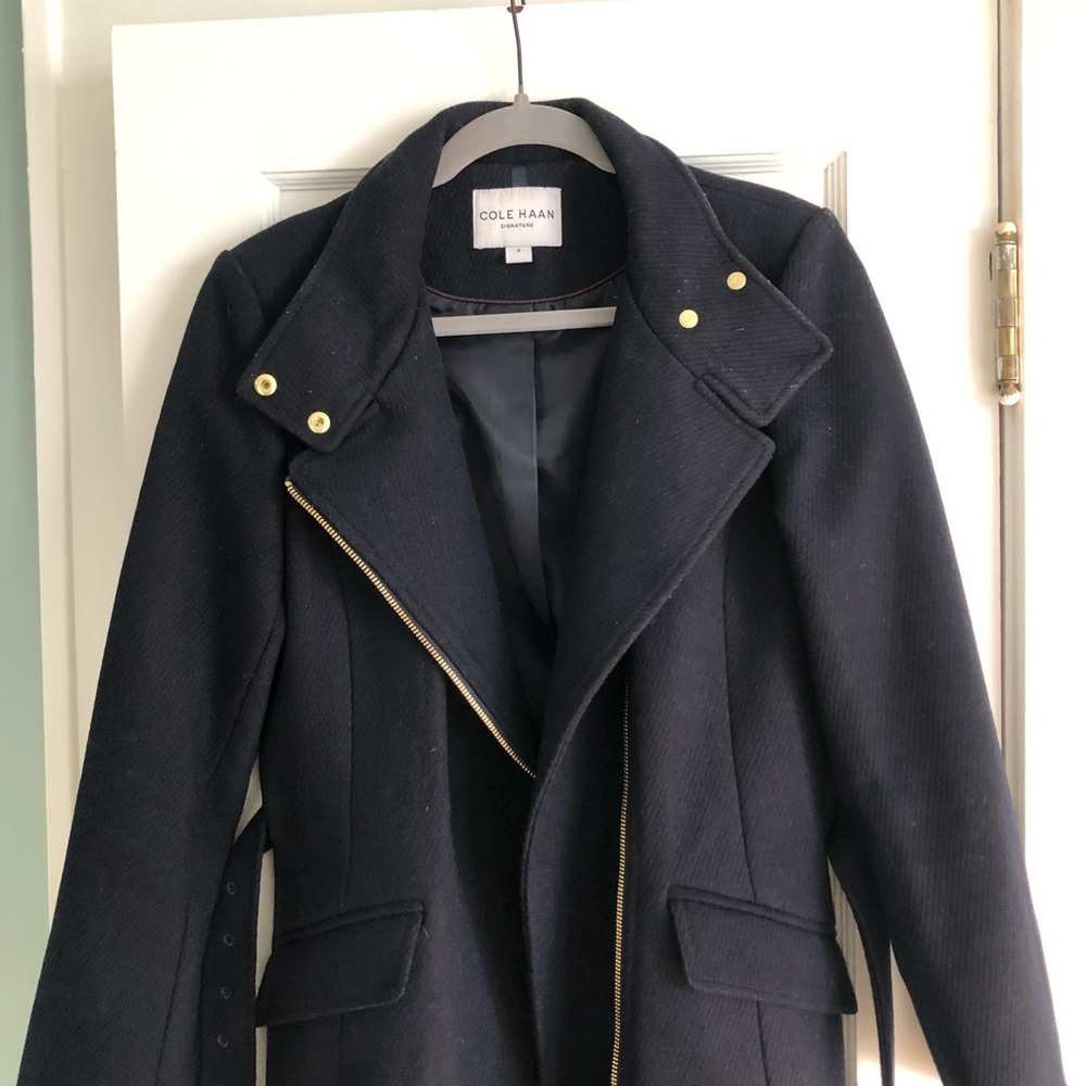Cole Haan Wool Blend Coat - Picture 5 of 6